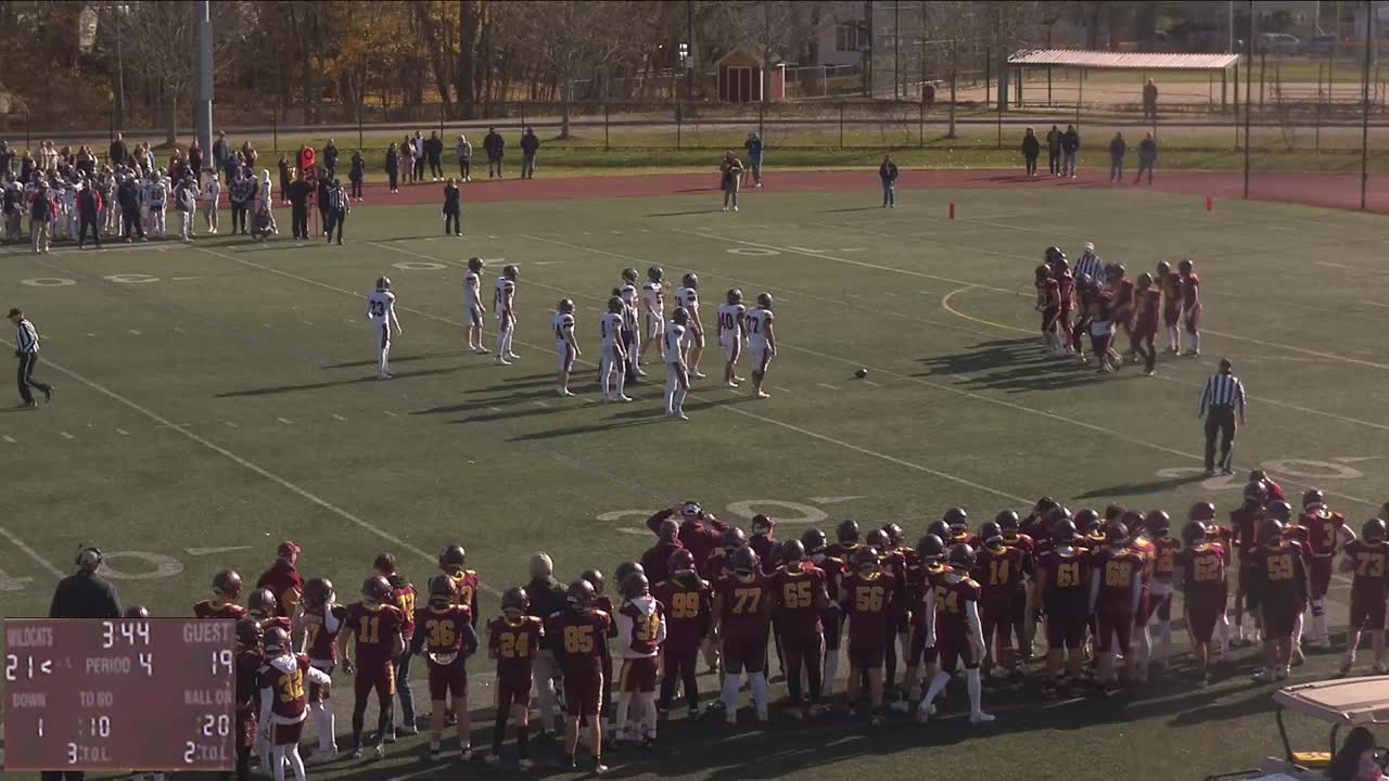 Weymouth Wildcats team running onto field